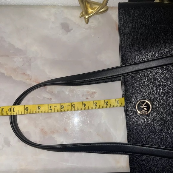 Michael Kors - Hadleigh Large Double Handle Leather Tote - Black - Picture 11 of 16